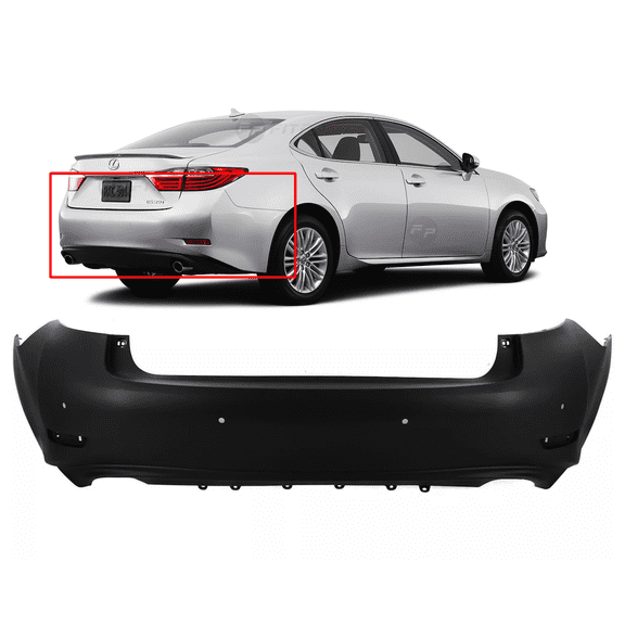 DCP Rear Bumper Cover For 2013-2015 Lexus ES350 Primed LX1100161