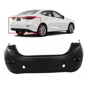DCP Rear Bumper Cover For 2014-2018 Mazda 3 Primed MA1100215