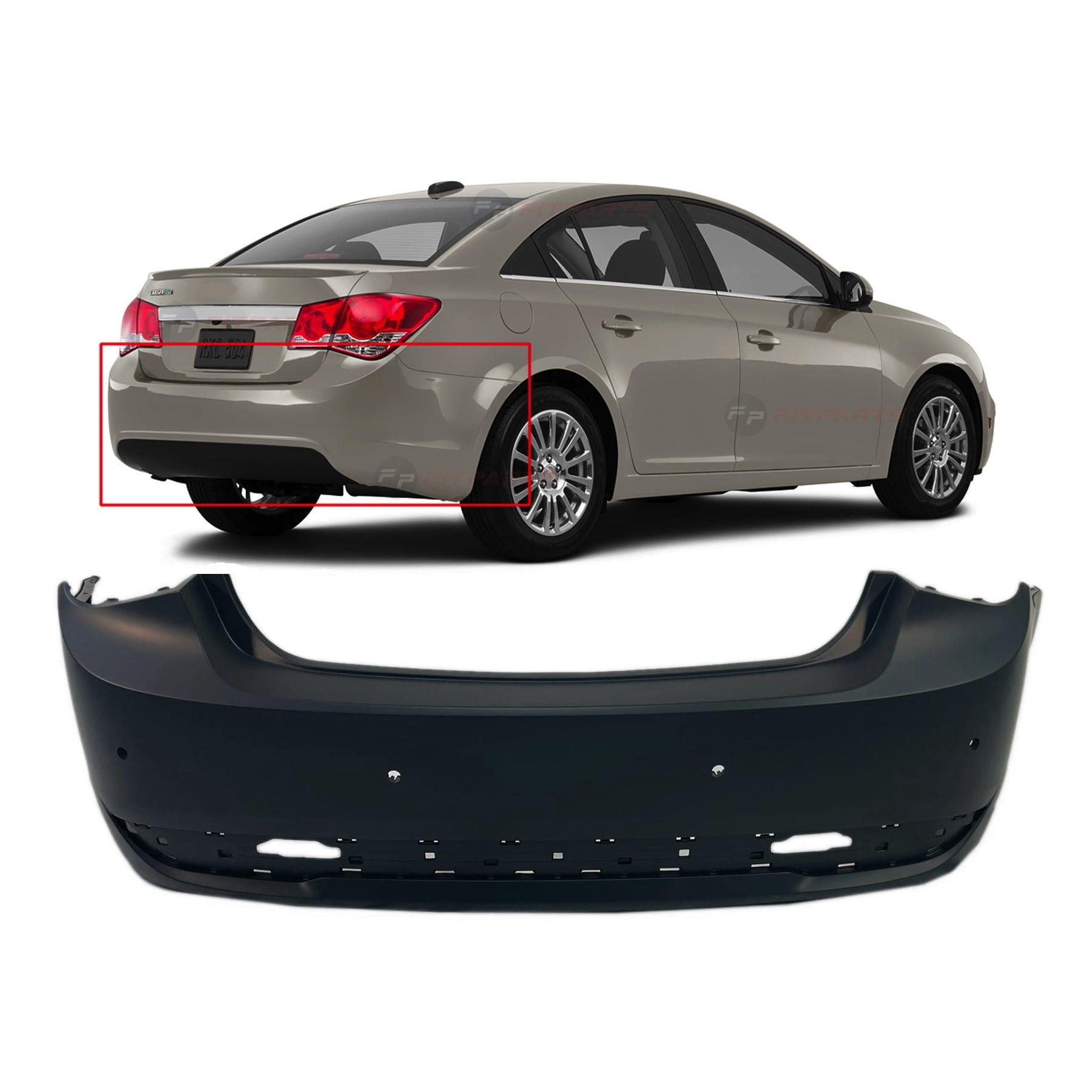 DCP Rear Bumper Cover For Chevrolet Cruze 2011-2016 Primed 95217523
