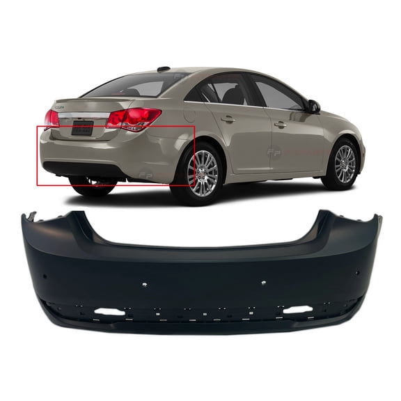 DCP Rear Bumper Cover For Chevrolet Cruze 2011-2016 Primed 95217523 GM1100873