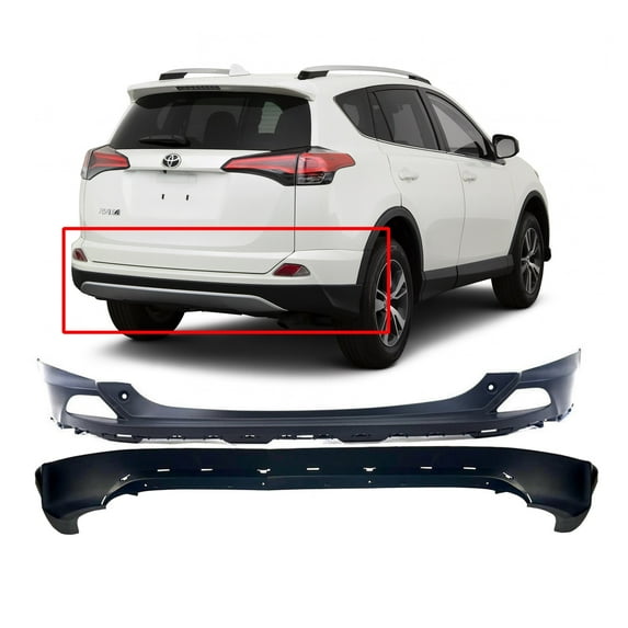 DCP Rear Bumper Cover Kit For Toyota RAV4 2016-2018 TO1114102 TO1115106