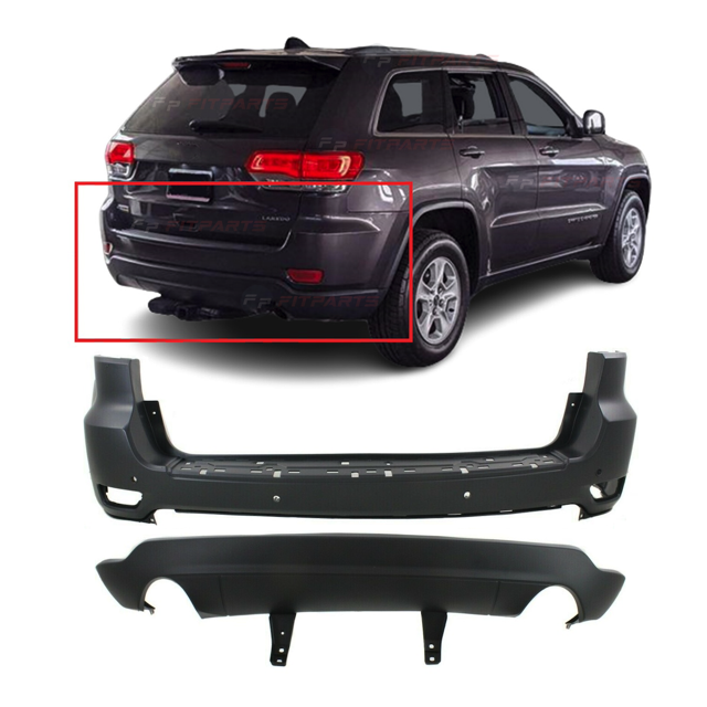 DCP Rear Bumper Cover Kit for 20142015 Jeep Grand Cherokee W/Park Hls