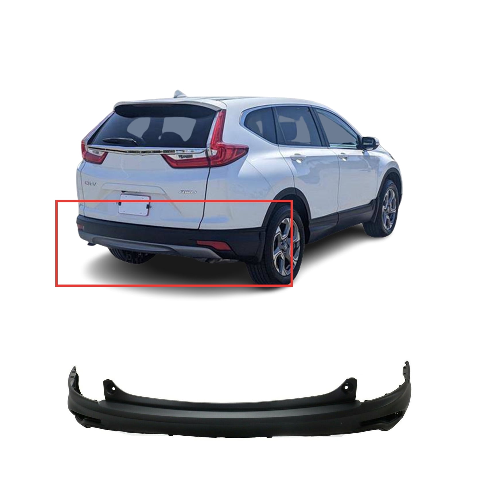DCP Rear Bumper Cover for 2017-2019 Honda CR-V LX EX Touring 71501TLAA00 HO1100301