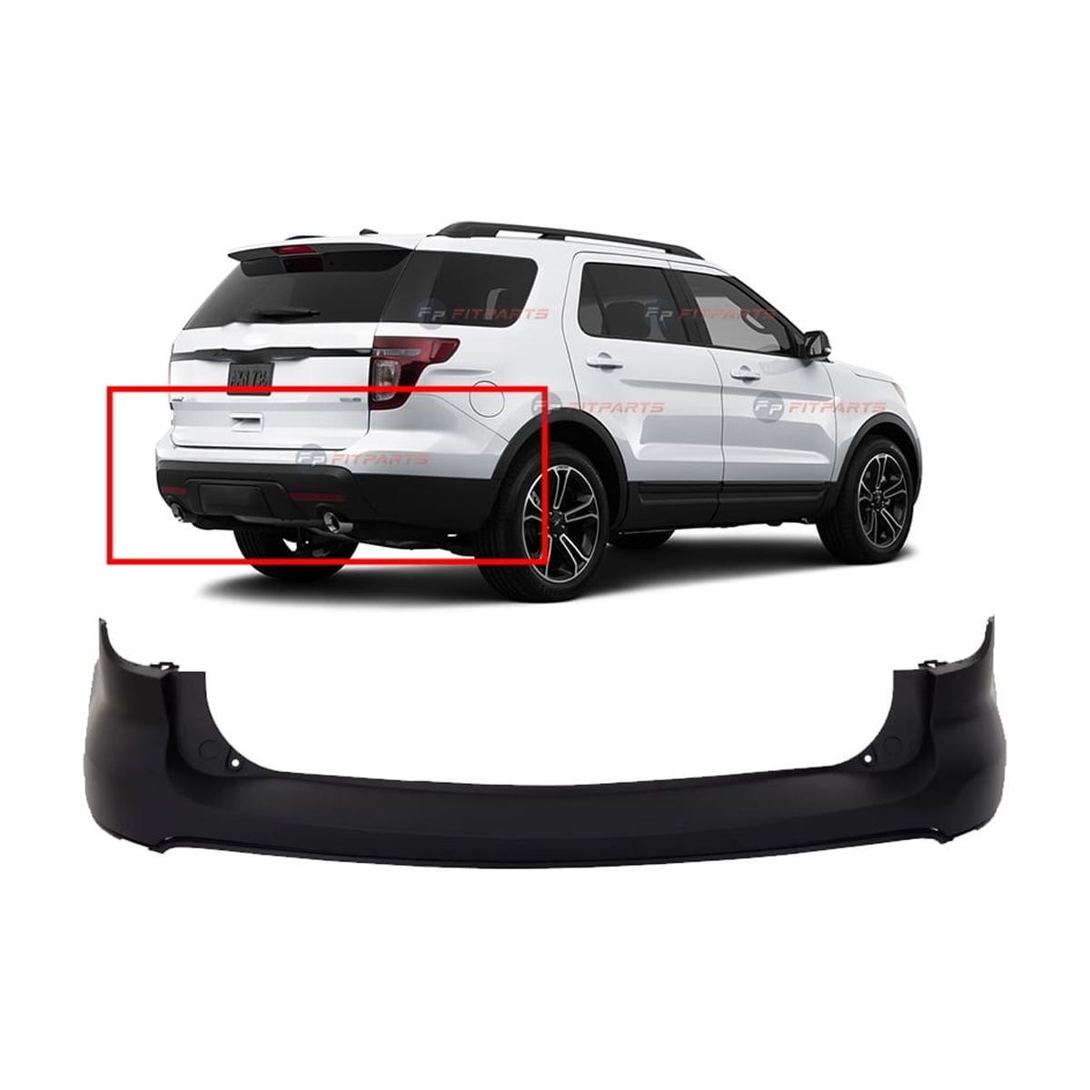 DCP Rear Bumper Cover for Ford Explorer 2011-2015 Primed BB5Z17K835APTM ...