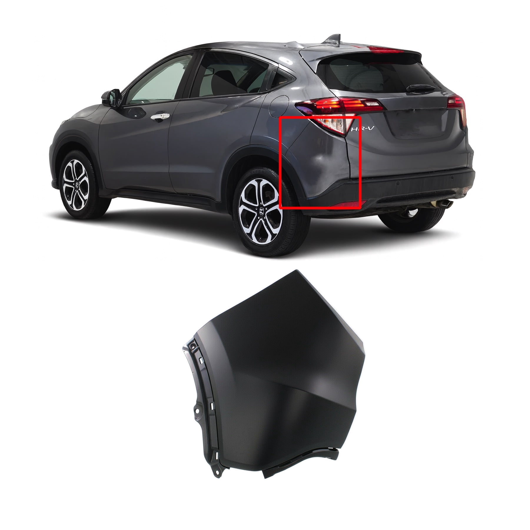 DCP Rear Bumper Face Bar End Extension Driver Left Side For 2016-2018 ...