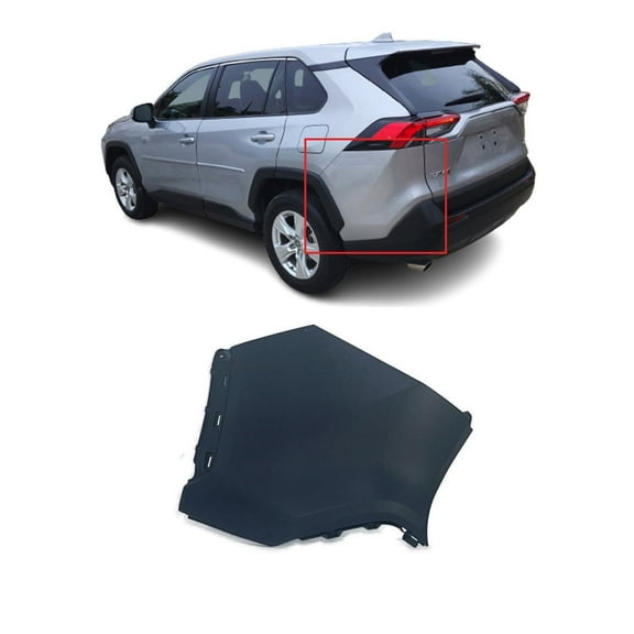 DCP Rear Driver Side Bumper Cover For 2019-2023 Toyota RAV4 521620R906 TO1116110