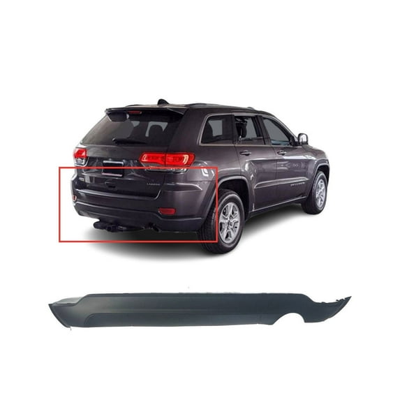 DCP Rear Lower Bumper Cover For 2011-2018 Jeep Grand Cherokee With Single Exhaust