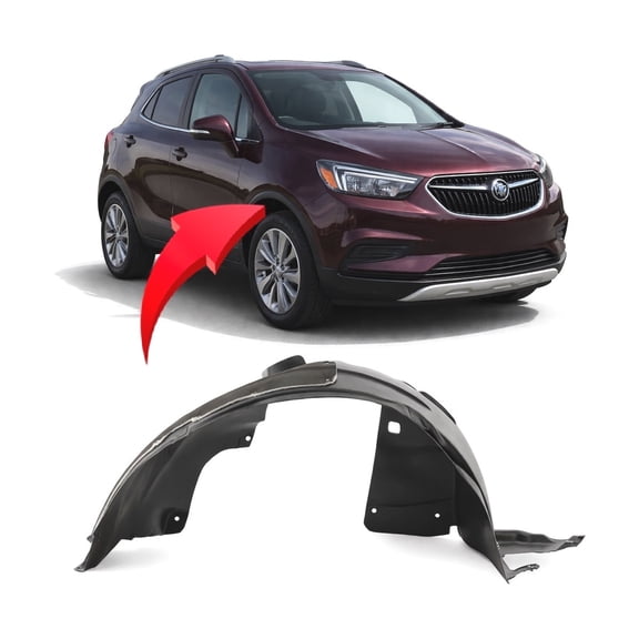 DCP Replacement for Buick Encore 2017-2019 Front Passenger Side Fender Liner. Sport & Touring, Essence, Preferred, Preferred II Models 42505321 GM1249275