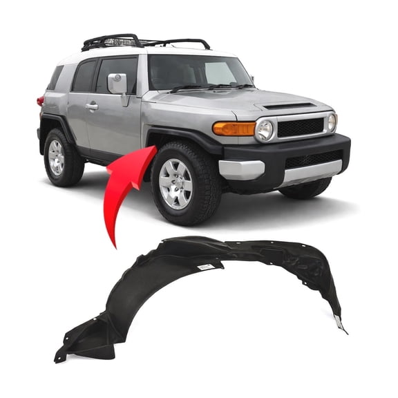 DCP Replacement for Toyota FJ Cruiser 2007-2014 Front Passenger Side Fender Liner. Premium, Core, Trail Teams Special Edition Models 5380735110 TO1251123