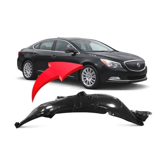 DCP Replacement for Buick LaCrosse 2014-2016 Front Passenger Side Fender Liner. Leather, Premium, Sport & Touring Models 26202564 GM1249256