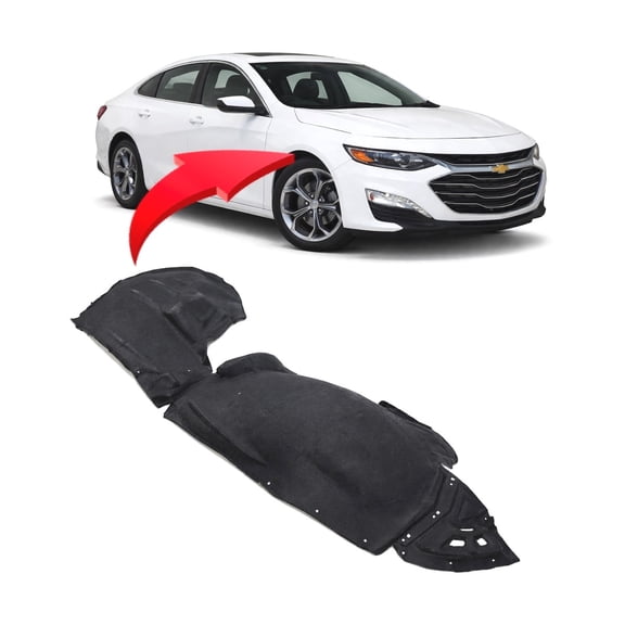 DCP Replacement for Chevrolet Malibu 2019-2025 Front Passenger Side Fender Liner. LS, LT, RS, Premier Models 84506559 GM1249301