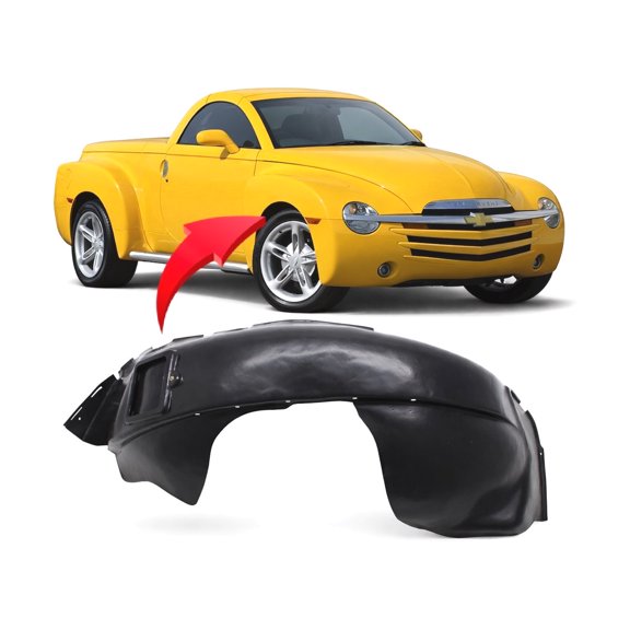DCP Replacement for Chevrolet SSR 2003-2006 Front Passenger Side Fender Liner. Models 15774266 GM1251119