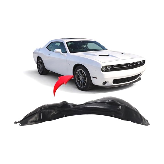 DCP Replacement for Dodge Challenger 2015-2023 Front Passenger Side Fender Liner. R/T, SXT, GT, SXT Plus Models 68175060AF CH1249172