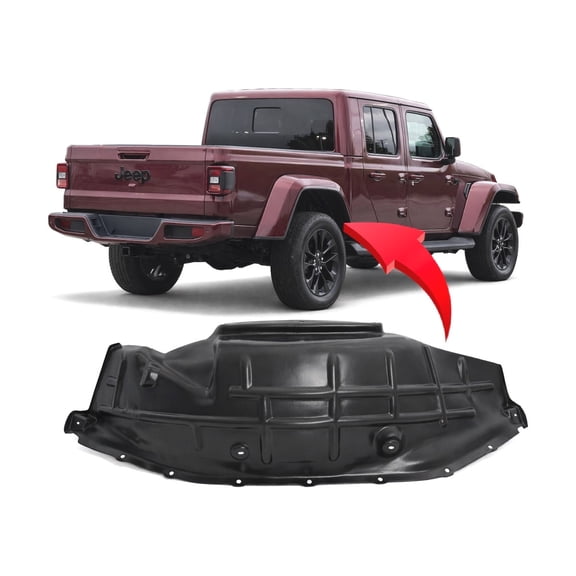 DCP Replacement for Jeep Gladiator 2020-2024 Rear Driver Side Fender Liner. Sport & Touring, Rubicon, Willys, Overland Models 68341321AA CH1762109