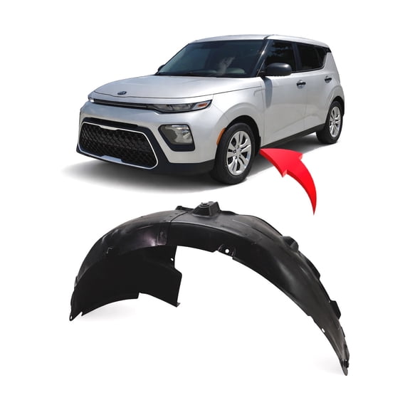 DCP Replacement for Kia Soul 2020-2022 Front Driver Side Fender Liner. GT-Line, LX, S, EX Models 86811K0000 KI1248162