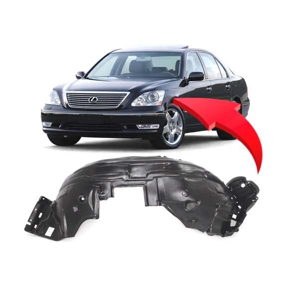 DCP Replacement for Lexus LS430 2004-2006 Front Driver Side Fender Liner. Models 5380650030 LX1250114