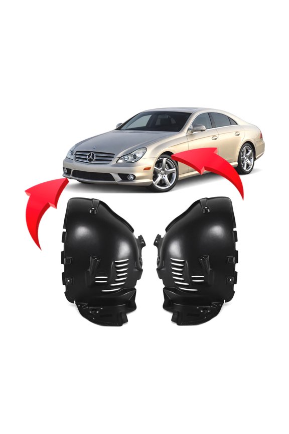 Replacement for Mercedes-Benz CLS63 AMG 2006-2011 Front Set Fender Liner. Models 21969009302196900000 MB1248130 MB1249130