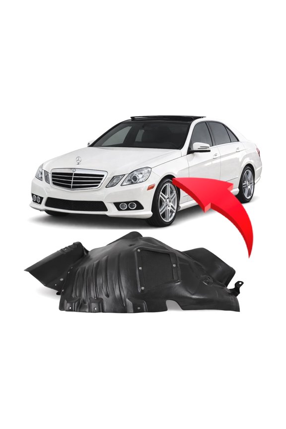 Replacement for Mercedes-Benz E350 2010-2013 Front Driver Side Fender Liner. Models 2076901830 MB1248158