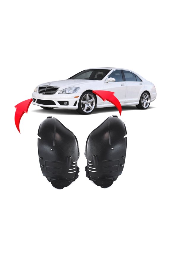 Replacement for Mercedes-Benz S550 2007-2011 Front Set Fender Liner. 4Matic Models 22169007302216900000 MB1248143 MB1249143