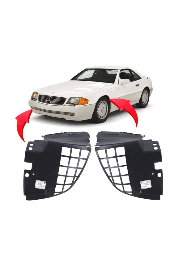 Replacement for Mercedes-Benz SL320 1990-1995 Front Set Fender Liner. Models 12988403351298800000 MB1250113 MB1251113