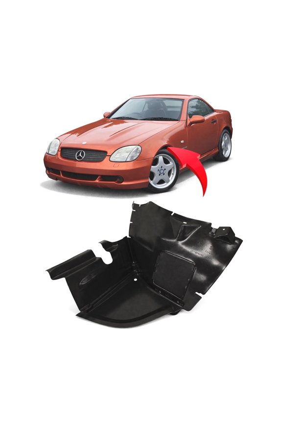Replacement for Mercedes-Benz SLK230 1998-1999 Front Driver Side Fender Liner. Kompressor Models 1708800124 MB1250108