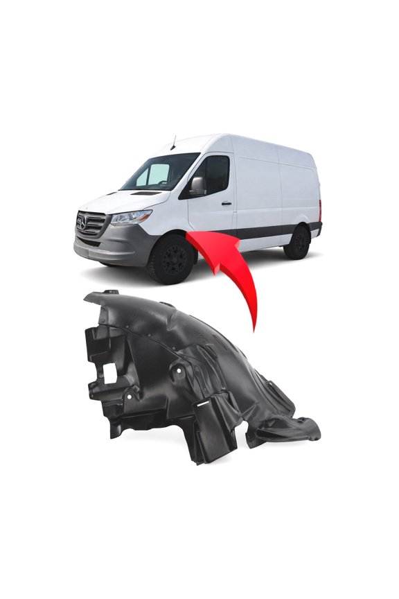Replacement for Mercedes-Benz Sprinter 1500 2019-2022 Front Driver Side Fender Liner. Standard, Extended Models 9076842702 MB1248202