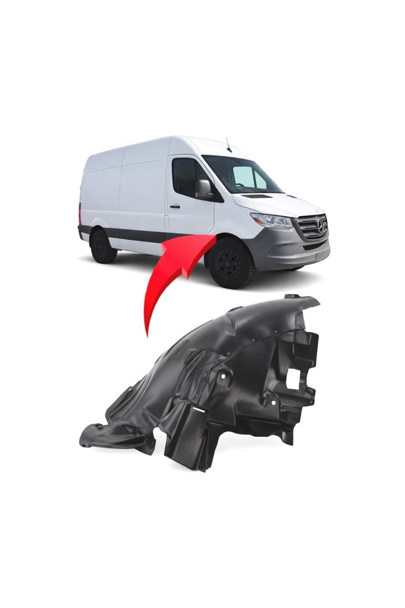 Replacement for Mercedes-Benz Sprinter 1500 2019-2022 Front Passenger Side Fender Liner. Standard, Extended Models 9076842802 MB1249202