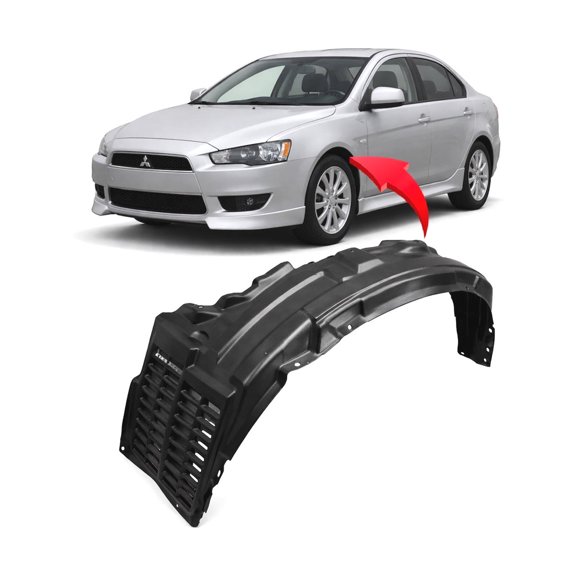 DCP Replacement for Mitsubishi Lancer 2010-2015 Front Driver Side Fender Liner. ES, Evolution GSR, Evolution MR, Ralliart Models 5370A737 MI1248131