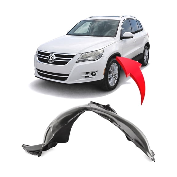 DCP Replacement for Volkswagen Tiguan Limited 2009-2018 Front Driver Side Fender Liner. S, SEL, Comfortline, Highline Models 5N0805911C VW1248114