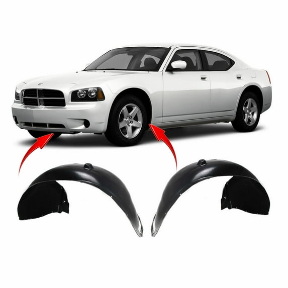 DCP Set of 2 Fender Liners for Dodge Charger, Magnum 2005-2010 CH1250128 CH1251128