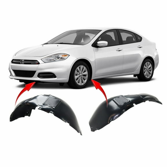 DCP Set of 2 Fender Liners for Dodge Dart 2013-2016 CH1248200 CH1249200