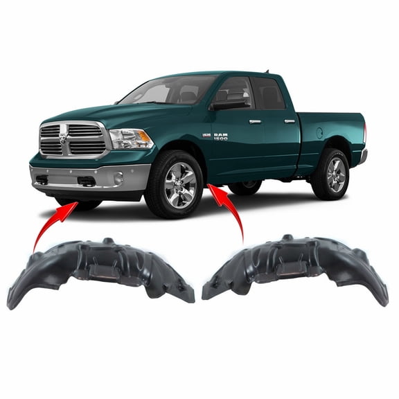 DCP Set of 2 Fender Liners for Dodge Ram 1500 2009-2018 CH1248152 CH1249152