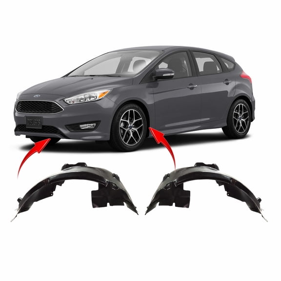 DCP Set of 2 Fender Liners for Ford Focus 2012-2018 FO1248160 FO1249160