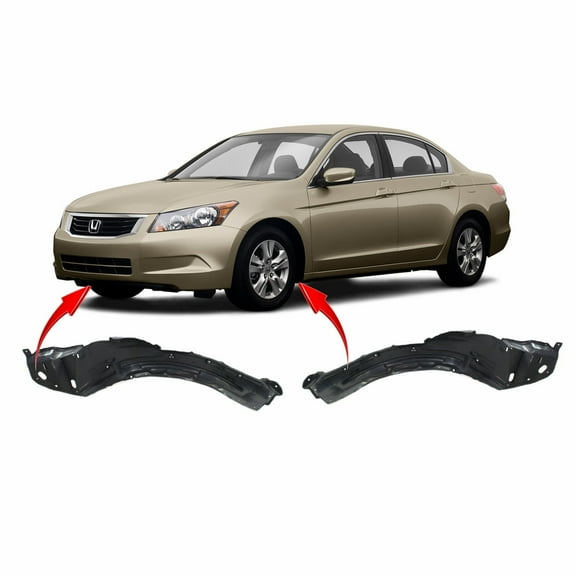 DCP Set of 2 Fender Liners for Honda Accord 2008-2009 HO1248127 HO1249127