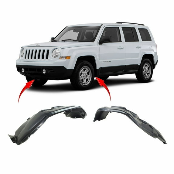 DCP Set of 2 Fender Liners for Jeep Patriot 2011-2017 CH1248165 CH1249165 5182557AD