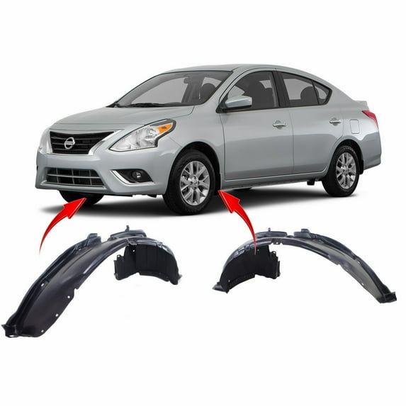 DCP Set of 2 Fender Liners for Nissan Versa 2015-2019 NI1248139 NI1249139 638439KK0A