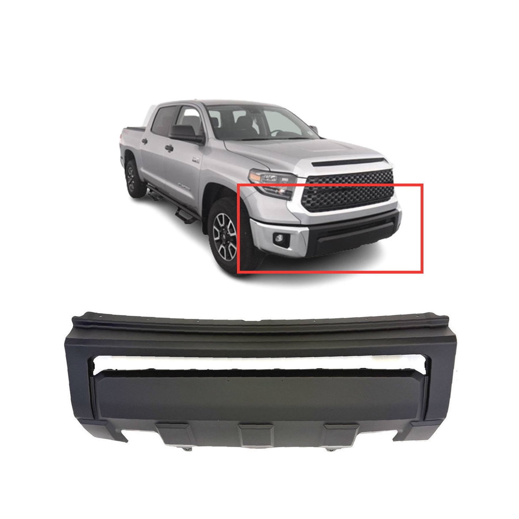 To1000404 DCP Textured Front Bumper Cover for 2014-2021 Toyota Tundra Black ...