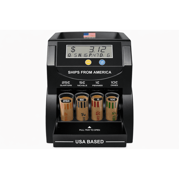 DCS-180X Digital Coin Counter, Sorter, and Wrapper