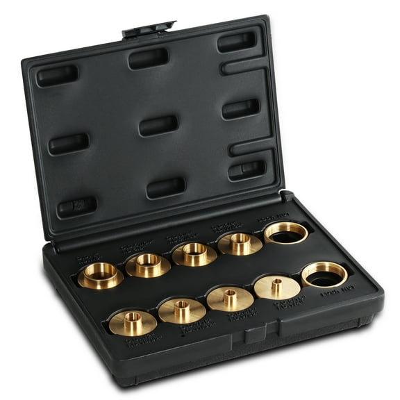 DCT Brass Router Template Guides Bushing & Lock Nuts 10-Piece Guide Bushings Set