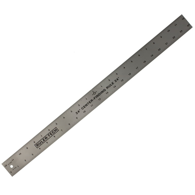 See-Thru Center Finding Clear Ruler 6 Inches with Centering Hole