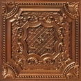 thumbnail image 1 of DCT04-Elizabethan Shield 2 ft. x 2 ft. PVC Glue-up or Lay-in Ceiling Tile in Aged Copper (100 Sq.ft / Pack) - 25 Pieces, 1 of 16