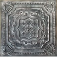 thumbnail image 1 of DCT04-Elizabethan Shield 2 ft. x 2 ft. PVC Glue-up or Lay-in Ceiling Tile in Reclaimed Tin (40 Sq.ft / Pack) - 10 Pieces, 1 of 13