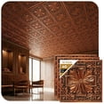 thumbnail image 1 of DCT10-Milan 2 ft. x 2 ft. PVC Glue-up or Lay-in Ceiling Tile in Aged Copper (40 Sq.ft / Pack) - 10 Pieces, 1 of 27