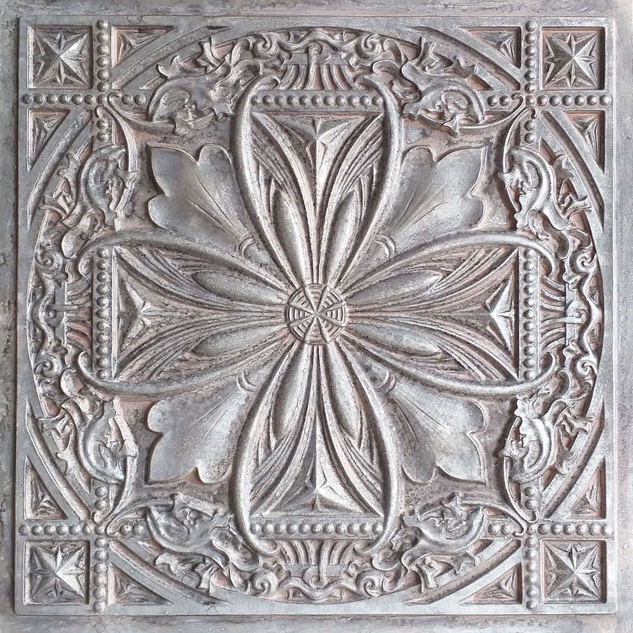 Milan 24'' x 24'' Antique Taupe Textured PVC Ceiling Tile