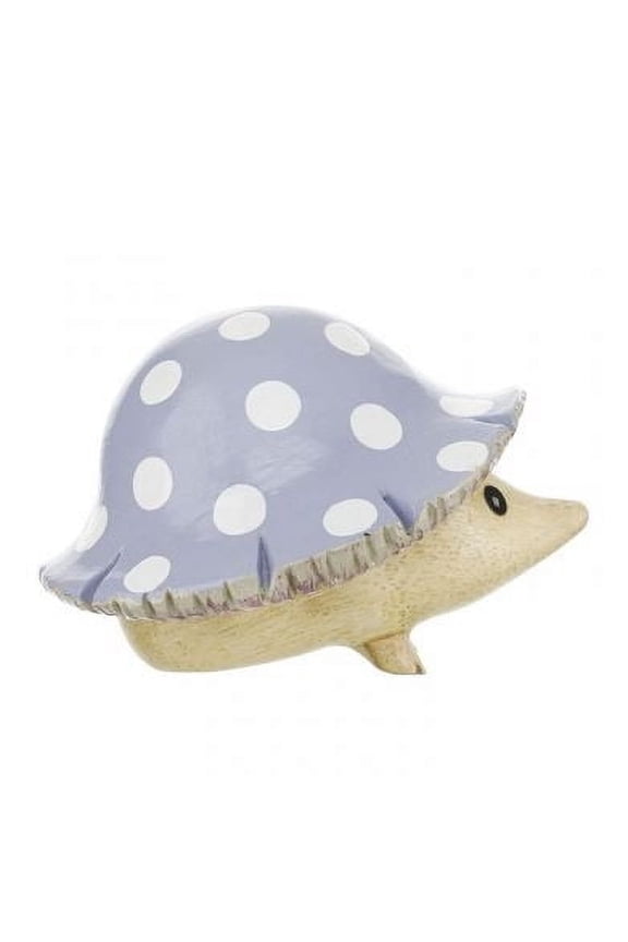 Hedgy Wearing a Grey Toadstool Hat