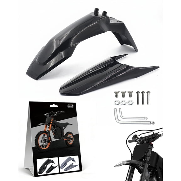 DCWNF Front and Rear Fender Set for Tuttio Soleil 01 Electric Dirt Bike, Upgraded Mud Guard Mudguard Tutto Accessories Compatible with Tutti Soleil01 Off-Road Motorcycle