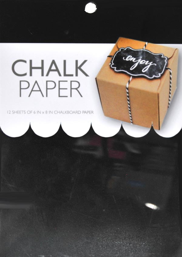 DCWV Black Chalk Paper 6x8, 12 Sheets Scrapbooking Kits