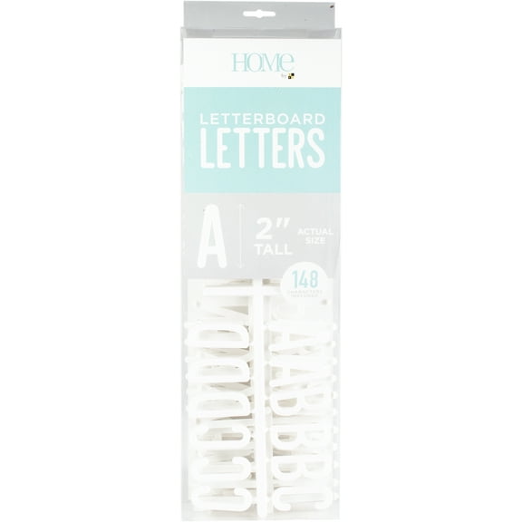 DCWV Die Cuts With A View Letterboard Letters & Characters 2" 148/Pkg - White