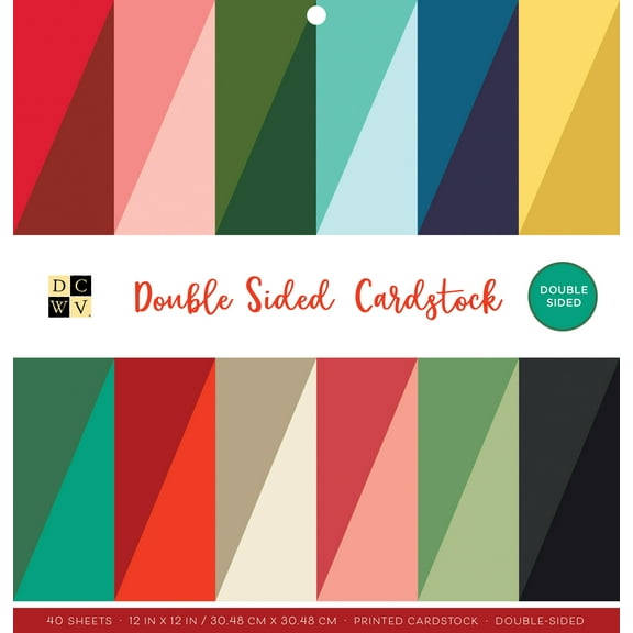 DCWV Double-Sided Cardstock Stack 12"X12" 40/Pkg-Solid