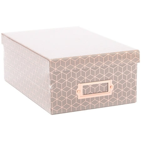 DCWV Gray and Rose Gold Photo Box